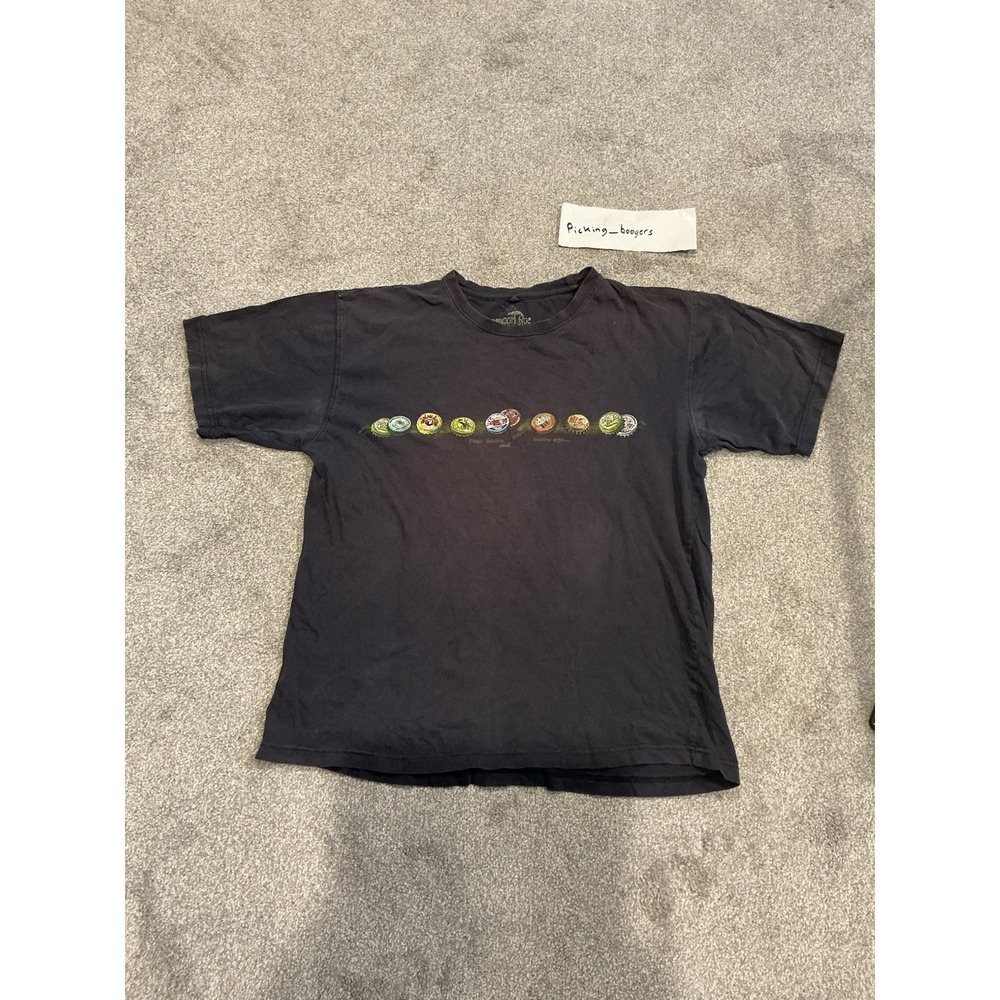 NEWPORT BLUE BOTTLE CAPS Four Score And Seven Beers Ago Size L Black T-SHIRT